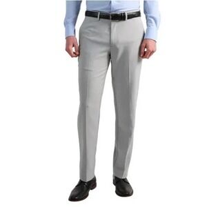 Kenneth Cole Reaction Men's Techni-Cole Slim-Fit Pants, Light Gray 32x34